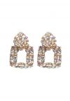 Retro Geometric Shiny Diamond Earrings