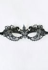 Zircon Trim Lace Ball Mask in Black