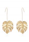 Golden Leaf Drop Earrings