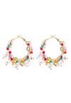 Mix Color Bohemia Beaded Pearl Hook Earrings