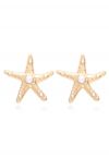 Pearl Decor Starfish Earrings