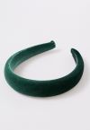 Sleeky Velvet Sponge Headband in Green