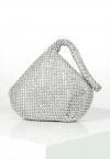 Full Rhinestone Mini Handbag in Silver