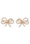 Full Pearl Bowknot Earrings