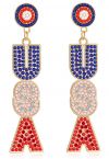 Beaded USA Earrings