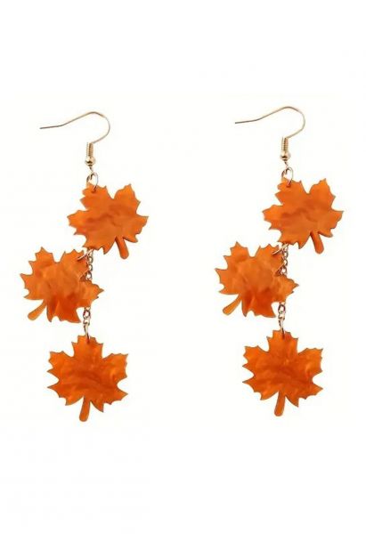 Maple Leaf Hook Earrings