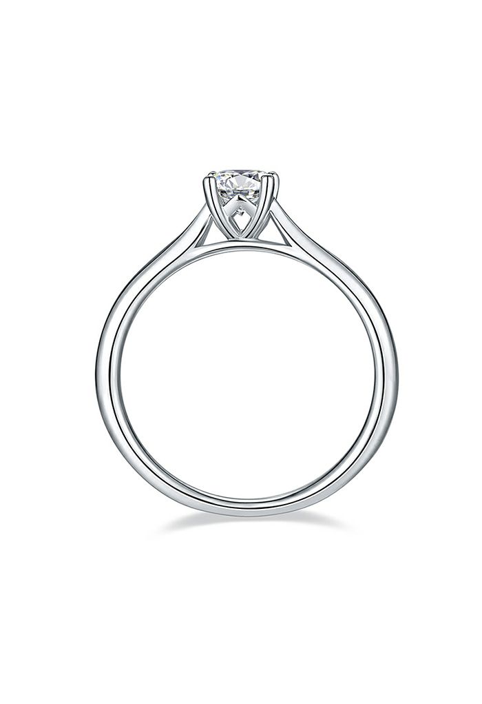 Glinting Moissanite Diamond Ring