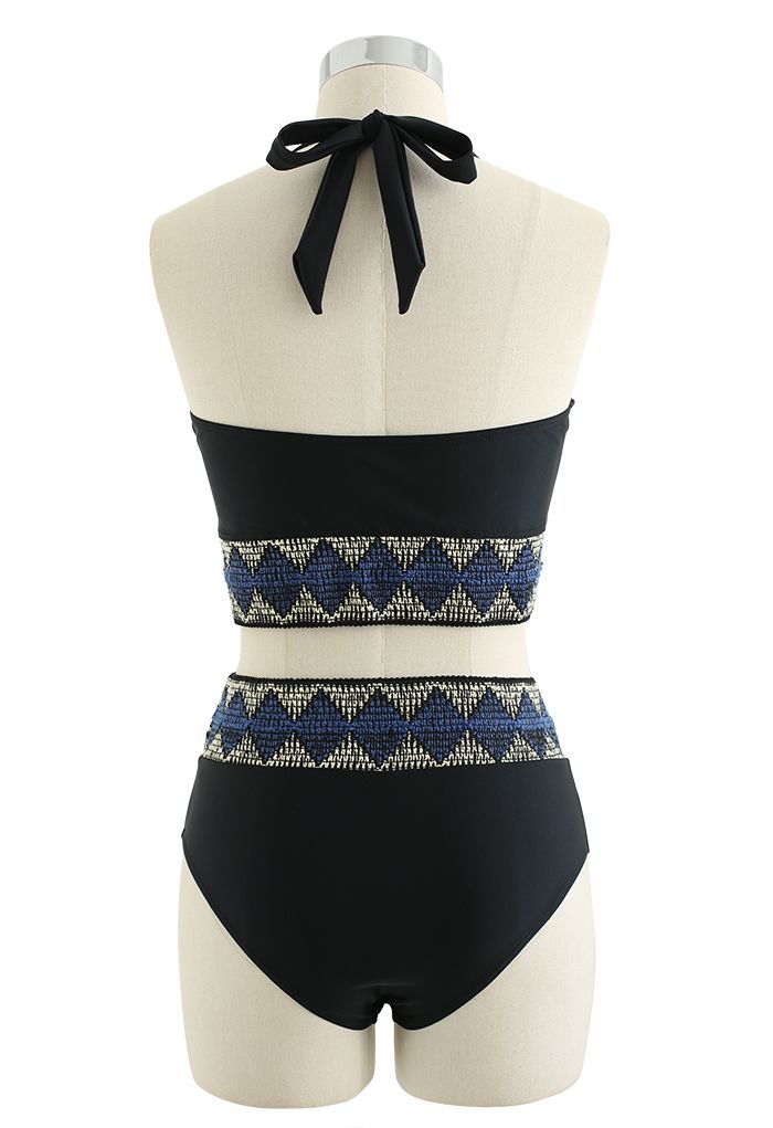 Blue Diamond Boho Bustier Bikini Set 