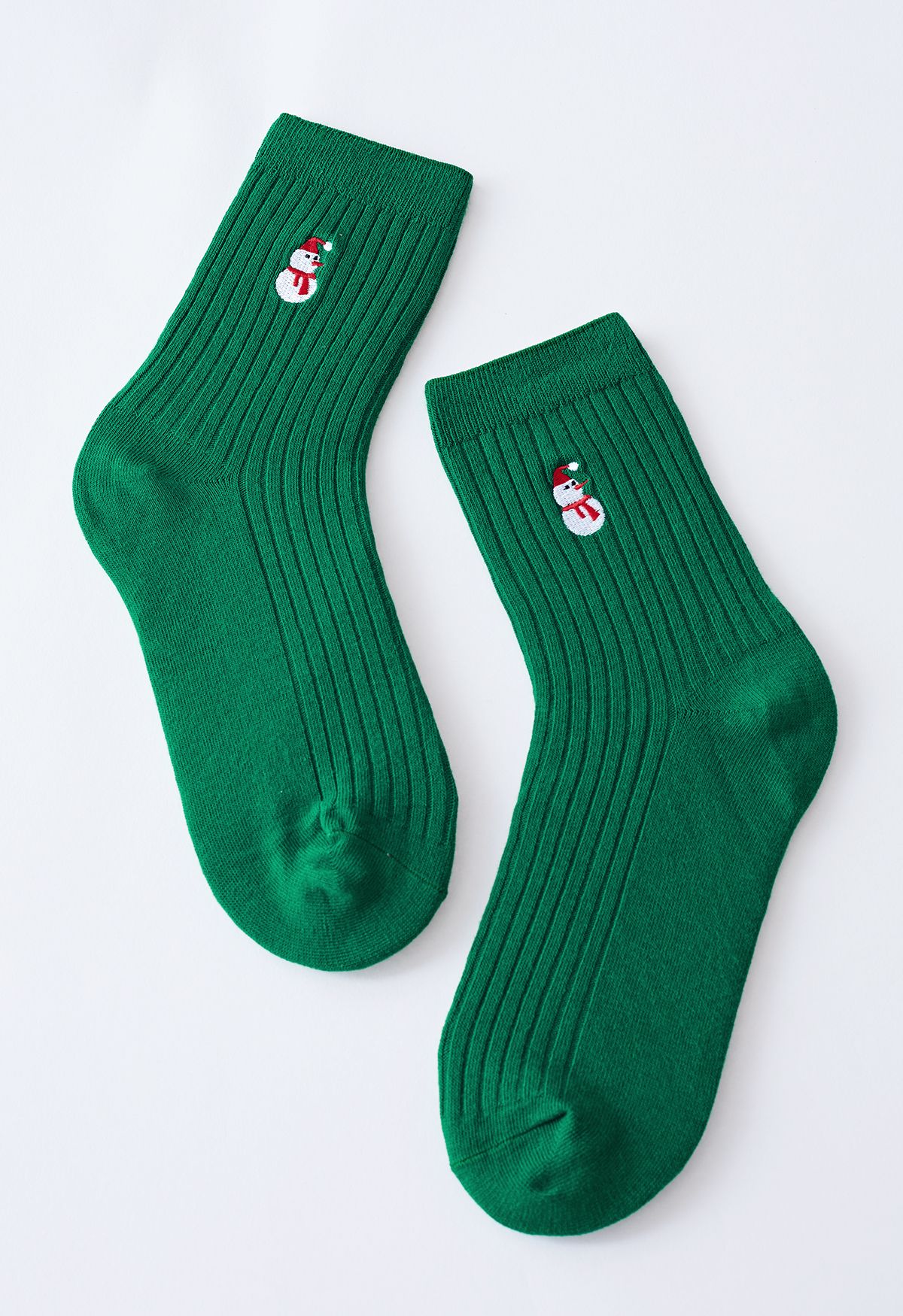 Santa Claus Embroidered Crew Socks Gift Box