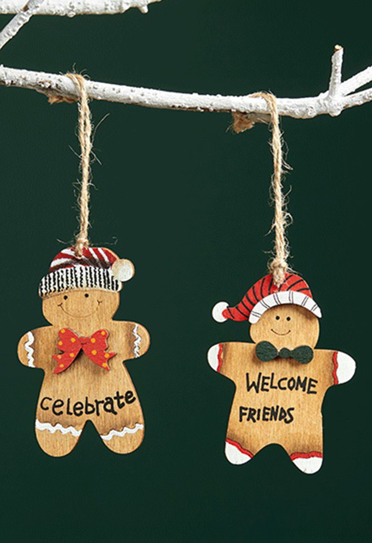 Happy Gingerbread Friends Christmas Ornament