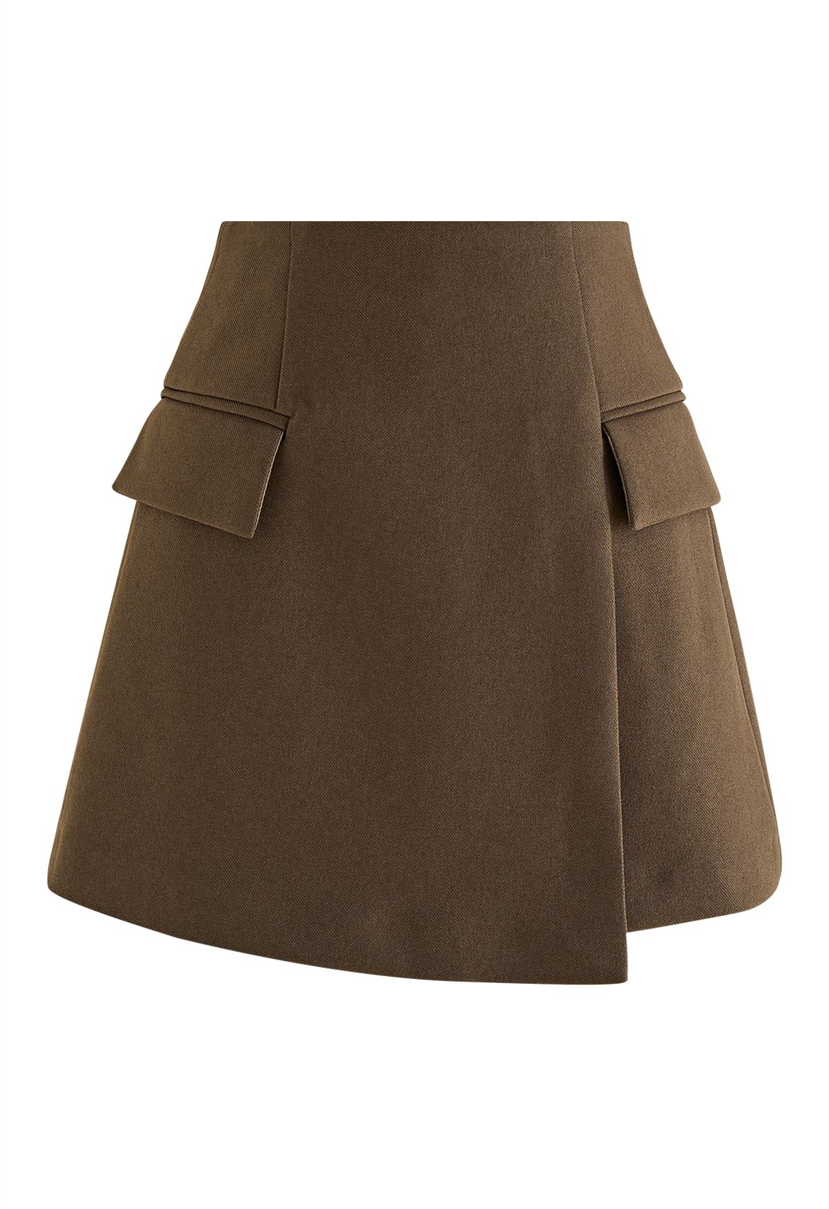 Groovy Flap Mini Bud Skirt in Brown