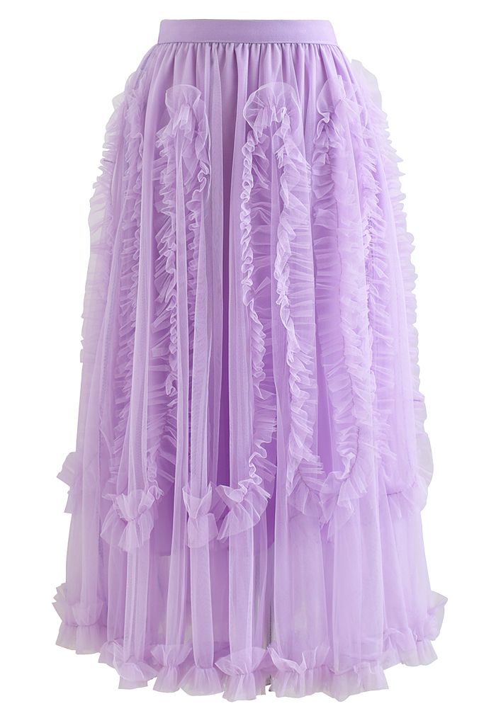 薄紫◆Simone Rocha◆ ライラック レイヤード チュール スカート