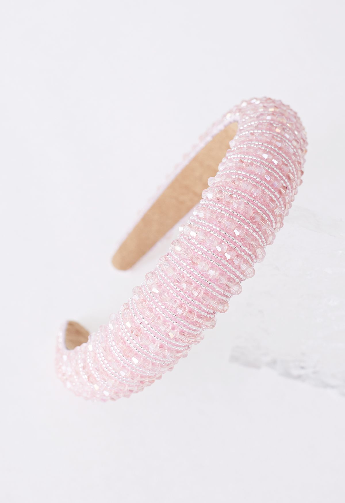 Full Rhinestone Crystal Headband in Pink