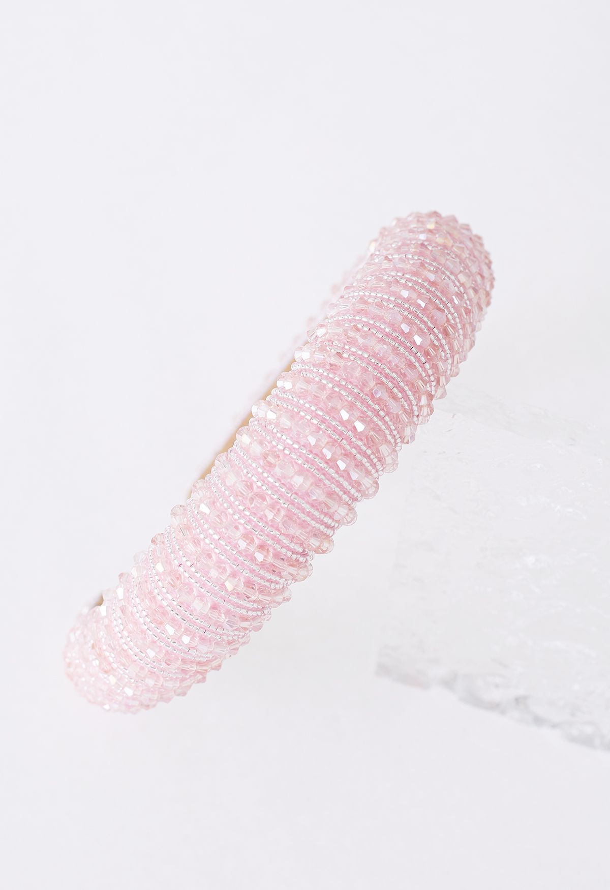 Full Rhinestone Crystal Headband in Pink