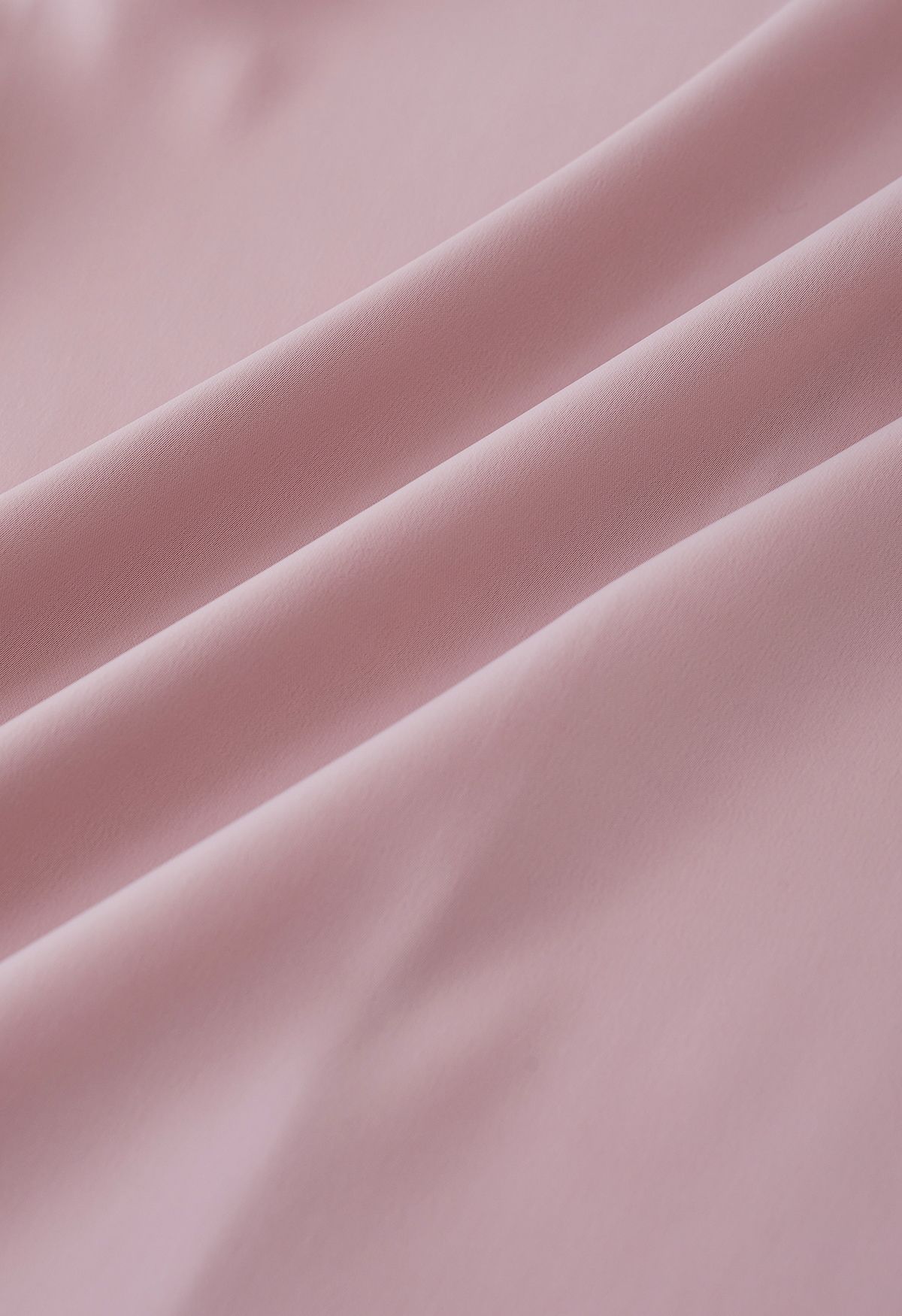 Petal Trim Bowknot Satin Shirt in Pink