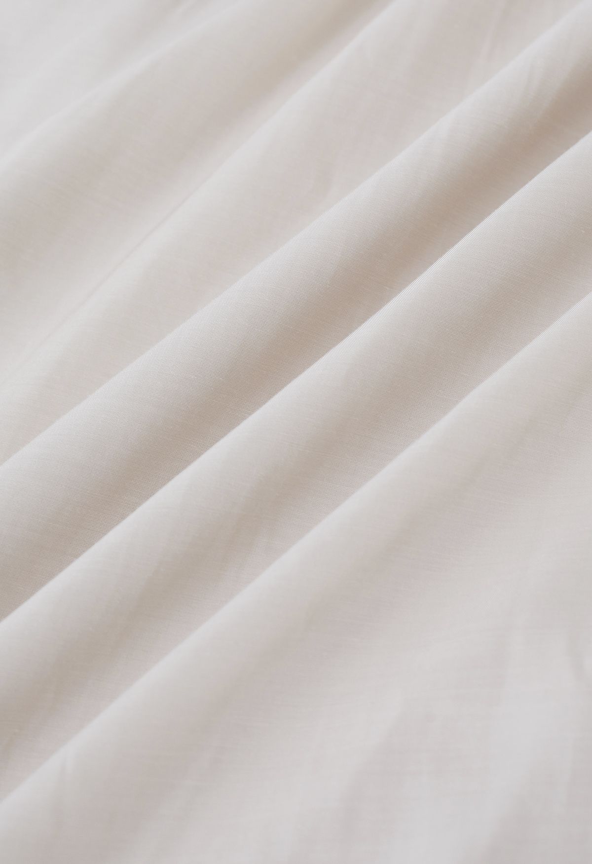 Side Waist Detail V-Neck Midi Dress in Ivory