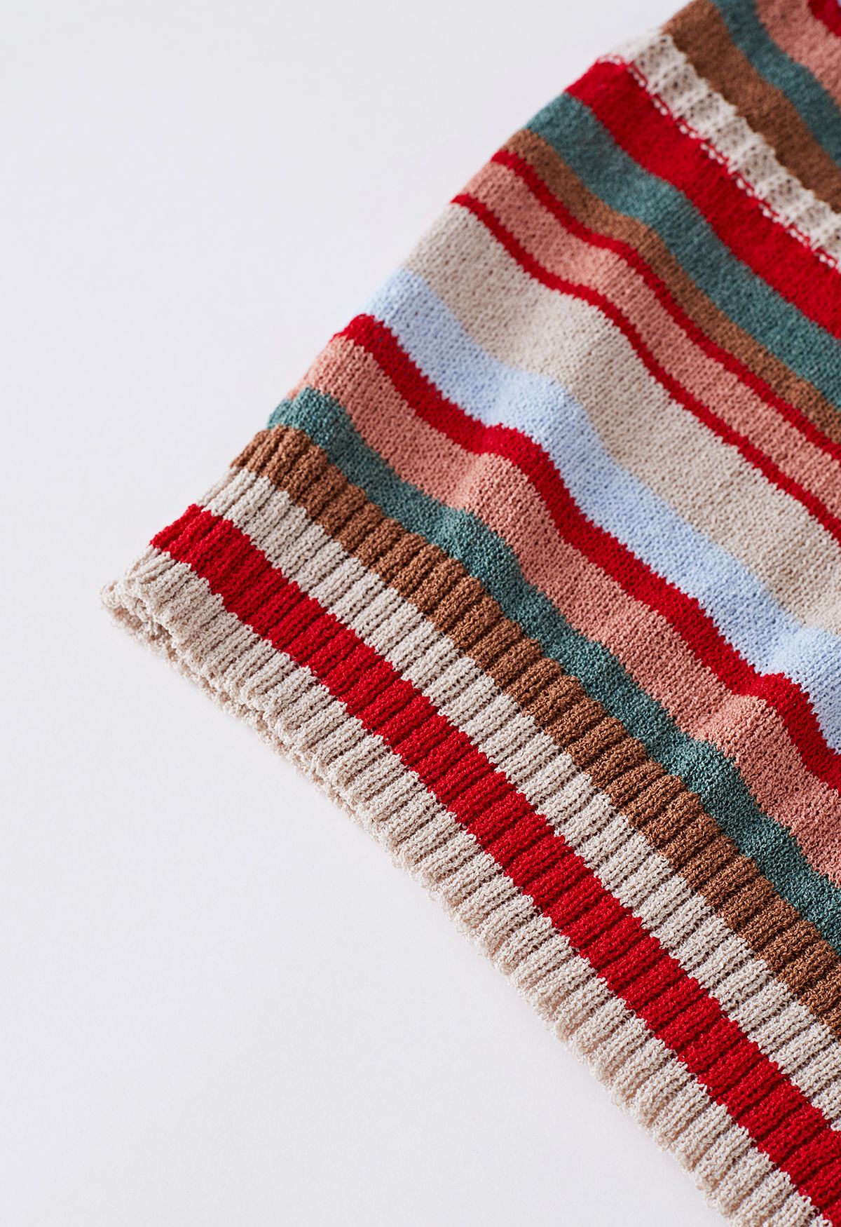 Multicolor Stripe Sleeveless Knit Top