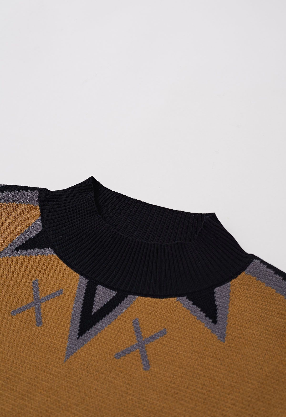 Color Block Zigzag Knit Sweater