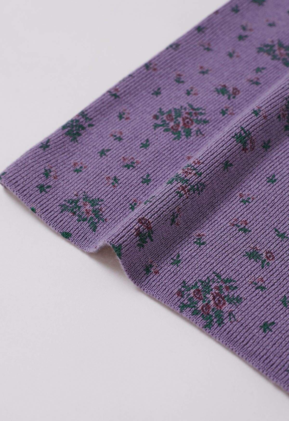 Serene Floret Sleeveless Knit Top in Purple