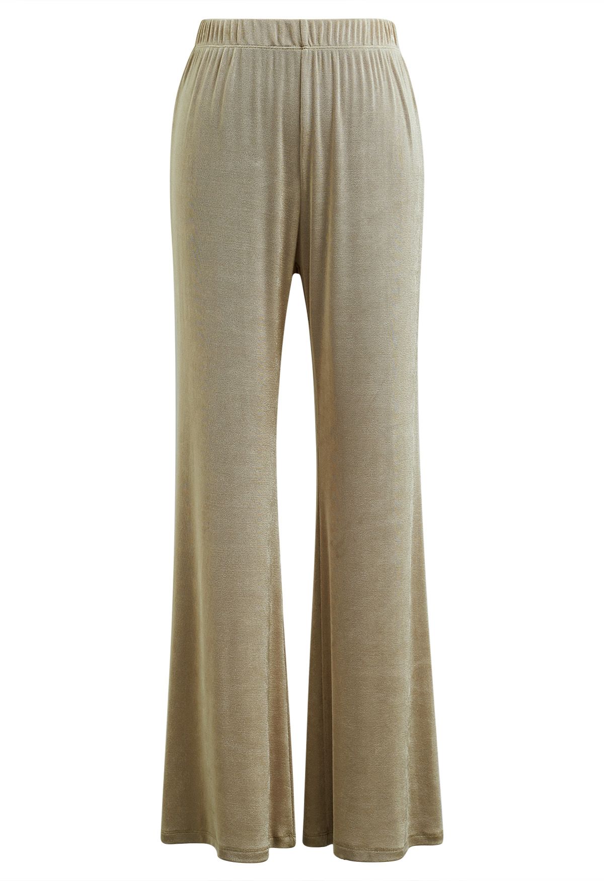 Relaxed Fit Flare Hem Pants in Sand