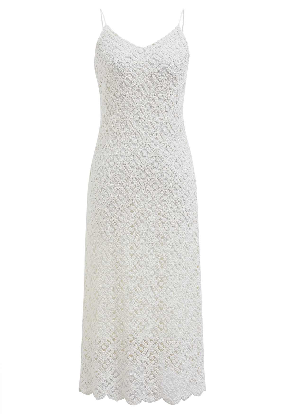 Rose Cutwork Crochet Cotton Cami Dress