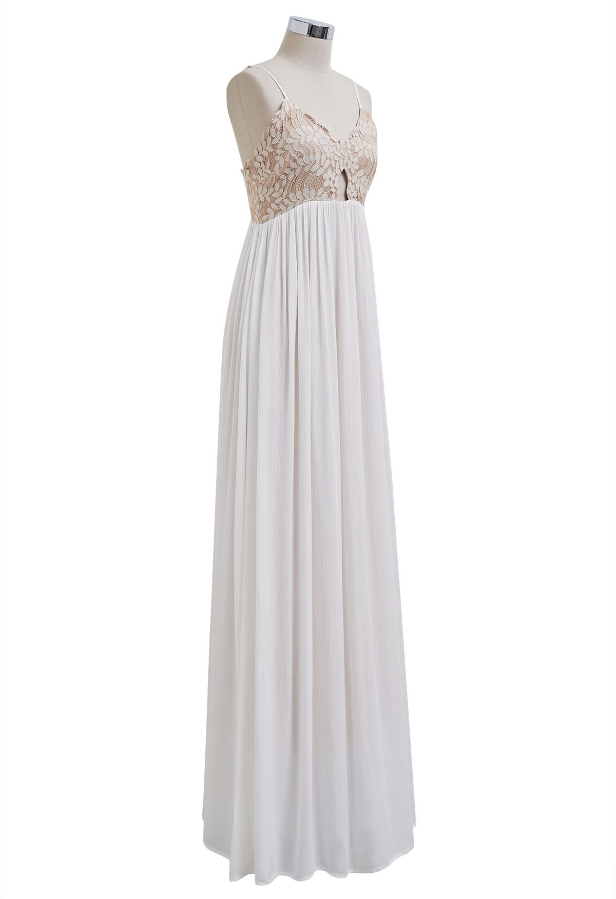 Charming Lace Spliced Maxi Cami Dress