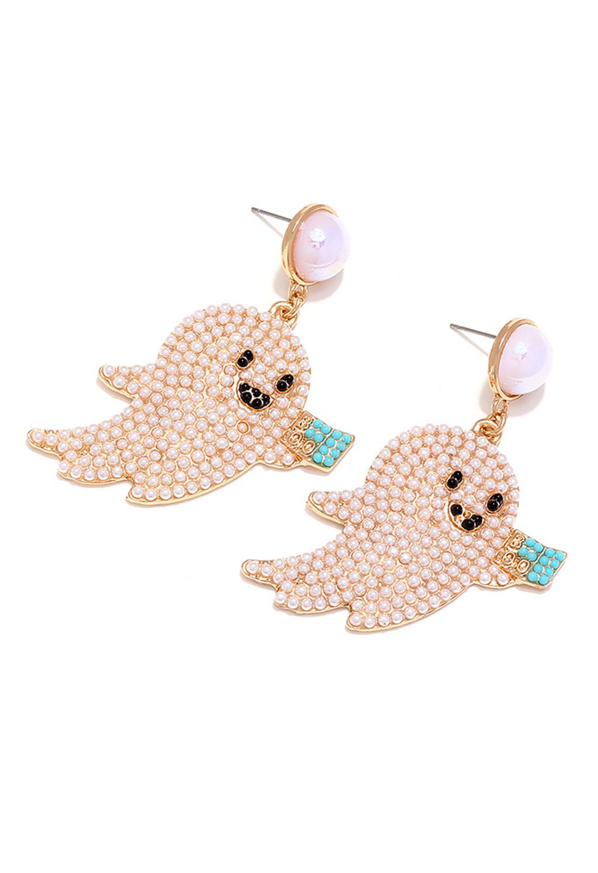 Gleeful Pearl Ghost Earrings