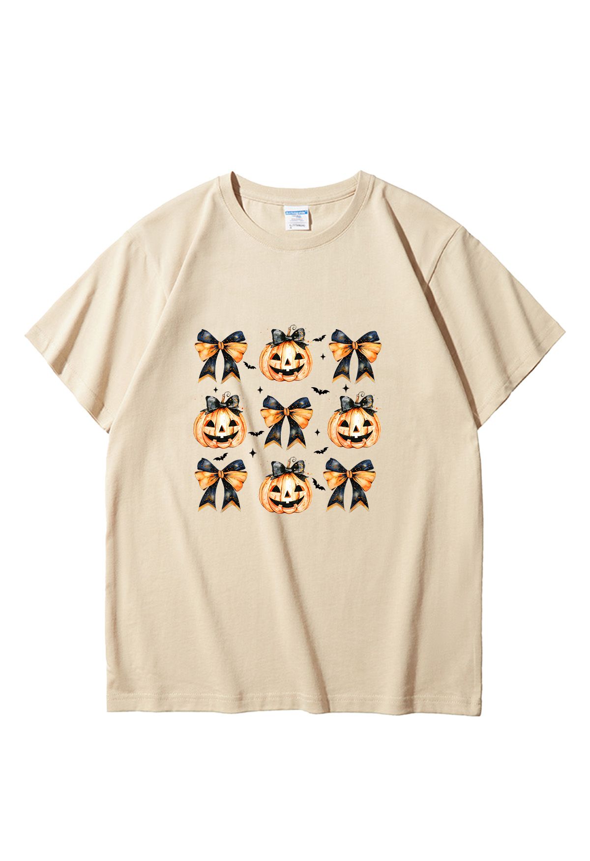 Wickedly Cute Pumpkin Bow Pattern T-Shirt