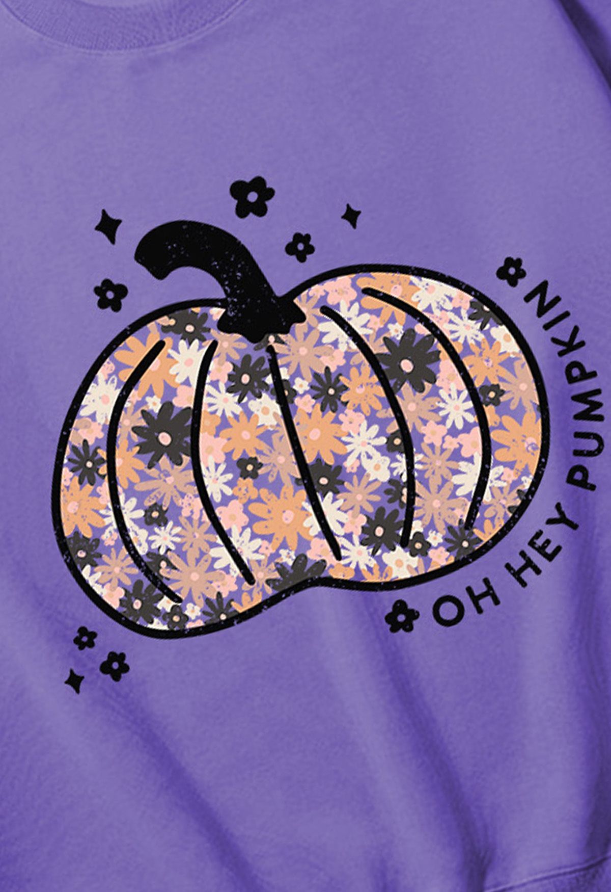 Floret Pumpkin Pattern Sweatshirt