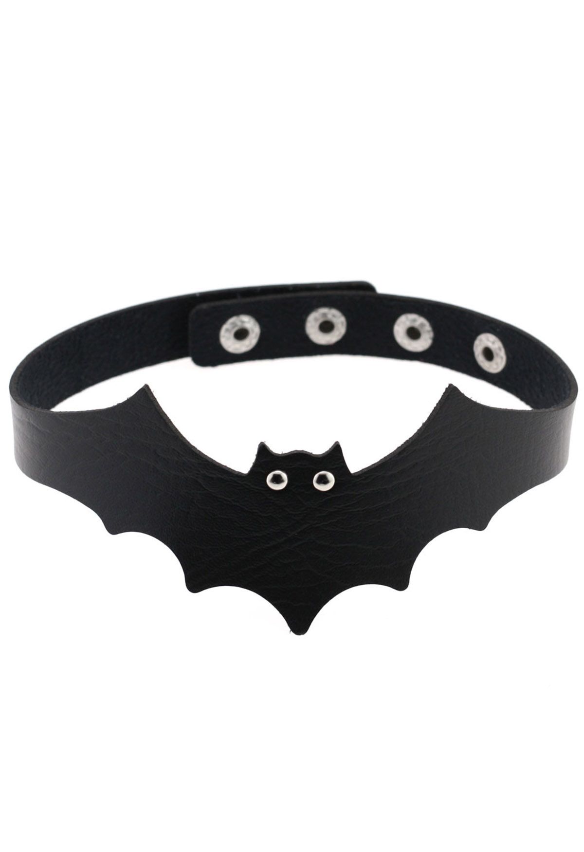 Cute Bat Faux Leather Choker in Black