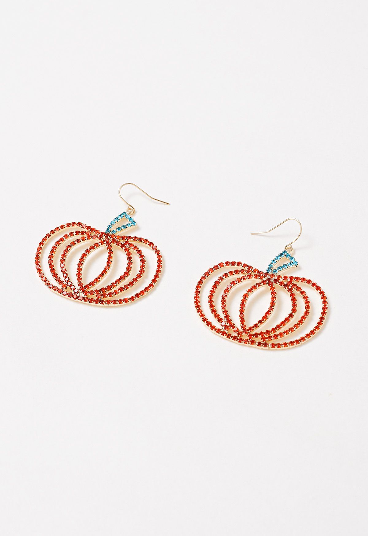 Sparkle Pumpkin Rhinestone Earrings