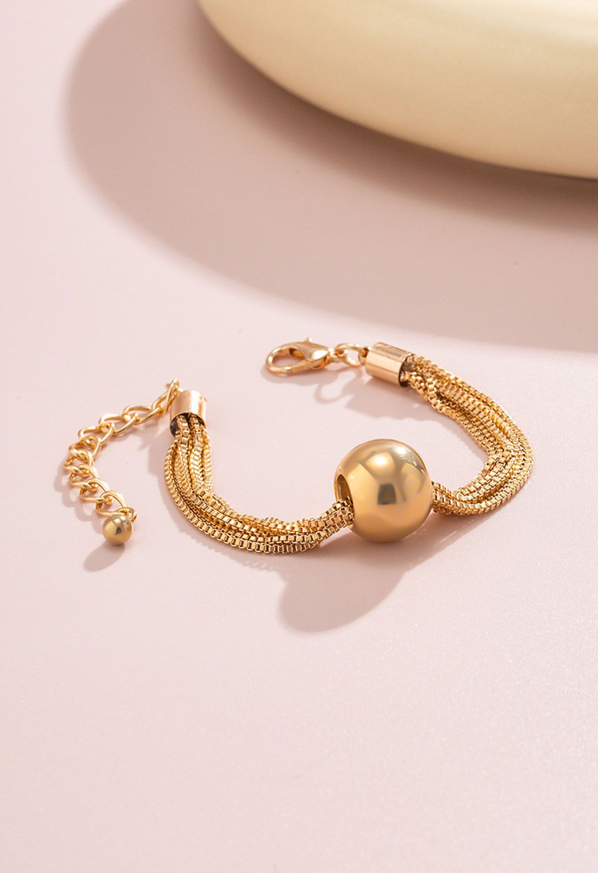 Multi-Layered Chain Bracelet in Gold