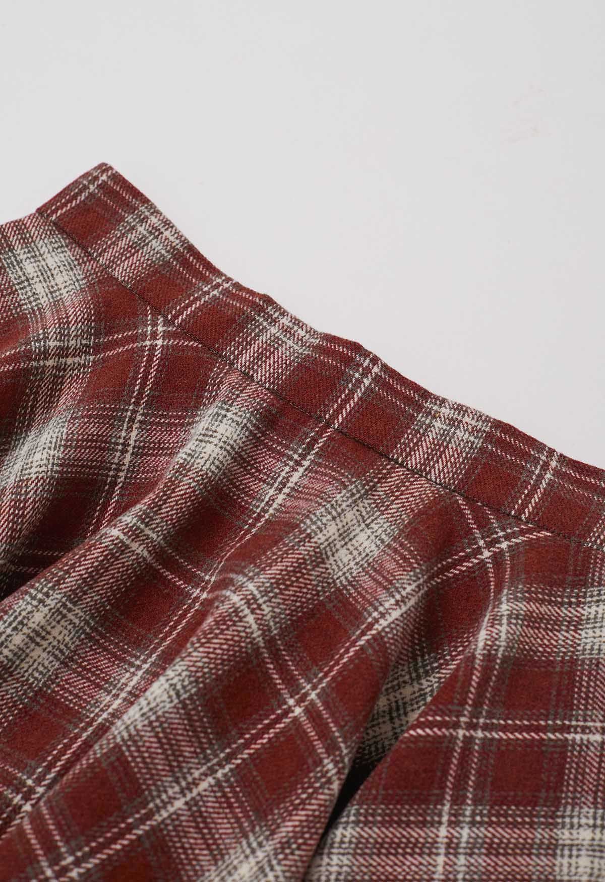 Timeless Tales Plaid Flare Skirt