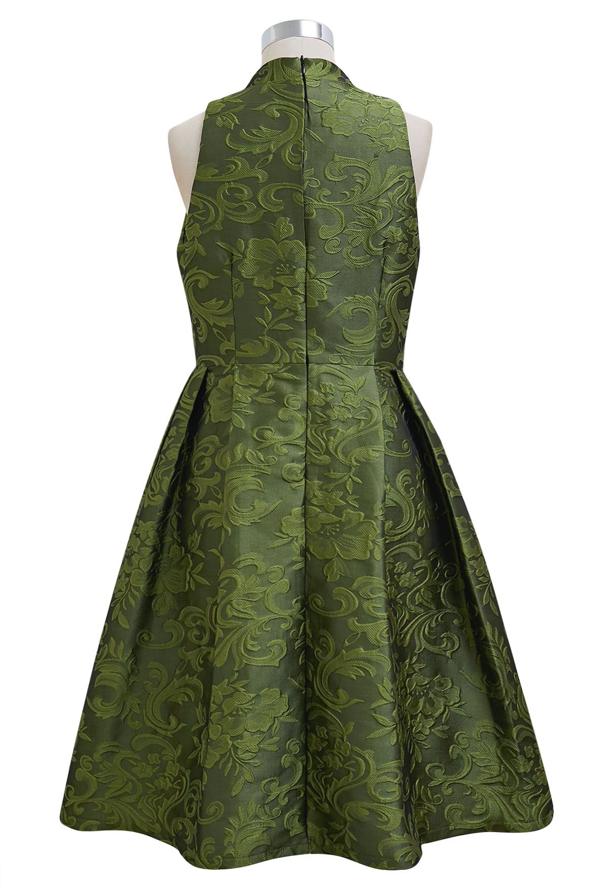 Splendid Floral Jacquard Sleeveless Dress in Green