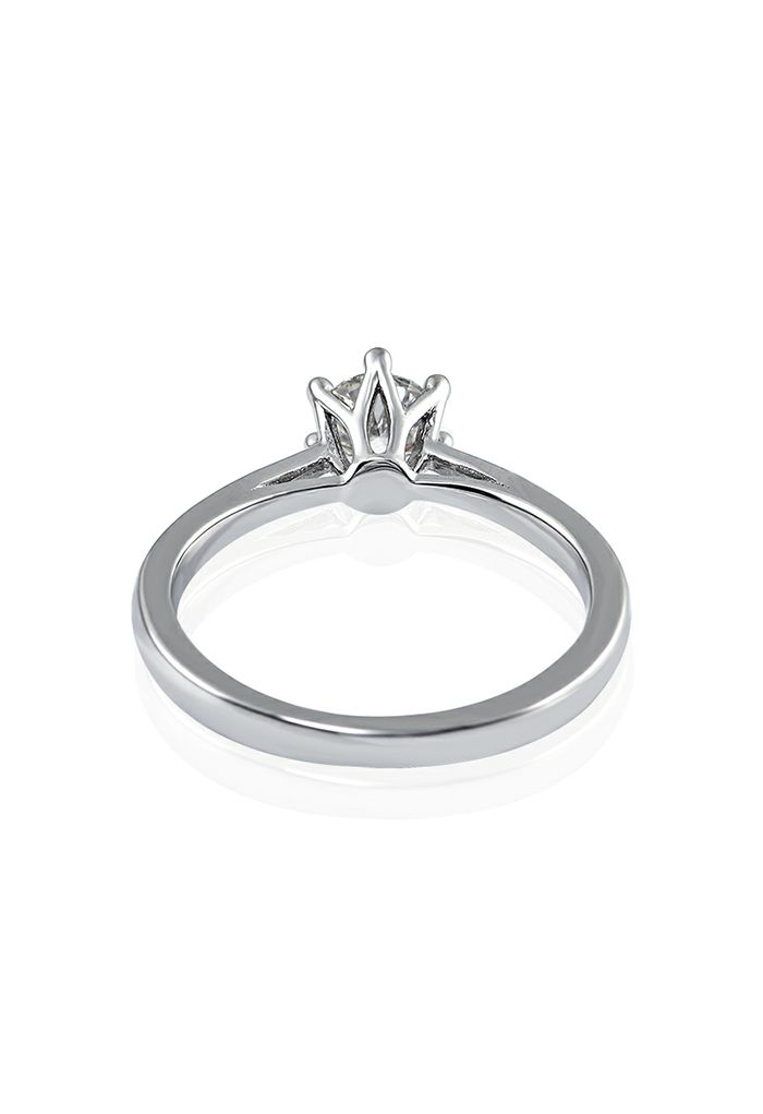 Smooth Moissanite Diamond Ring