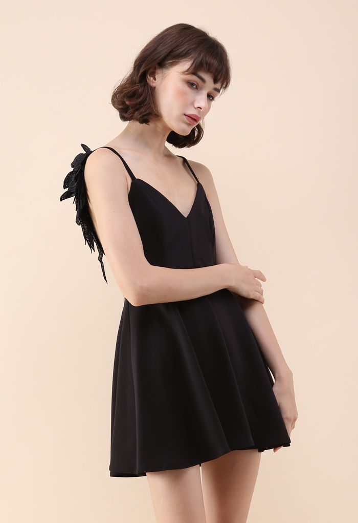 「天使の翼」キャミワンピース ブラック
