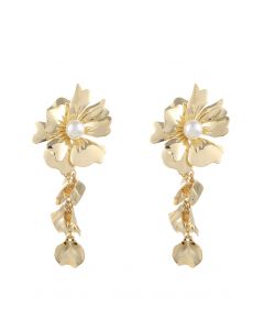 Splendidly Pearl Floral Drop Earrings
