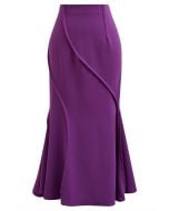 Enchanting Grace Seam Mermaid Midi Skirt