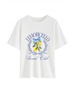 Lemon Branch Printed Round Neck T-Shirt