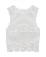 Fantastic Openwork Crochet Sleeveless Top