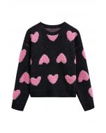 Passionate Love Crew Neck Jacquard Knit Sweater